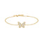 Gold Butterfly Pavé Bracelet